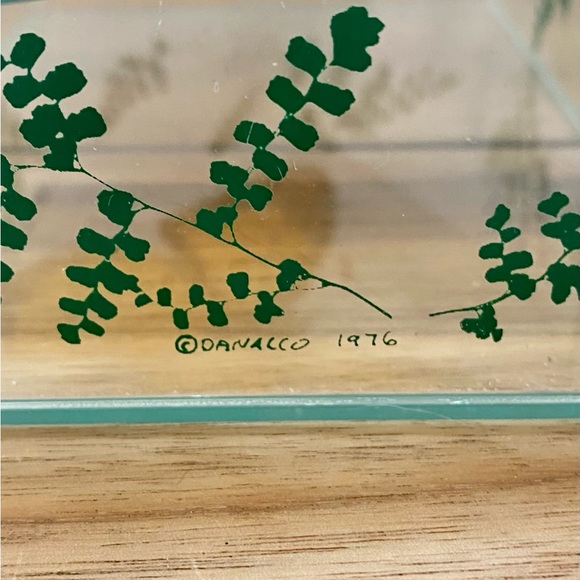 Rare! Vintage Monarch Butterfly Glass Trinket Jewelry Box Amy Brenton Danacco - Picture 7 of 7